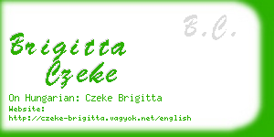 brigitta czeke business card